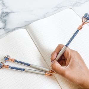 ✨Lapis Lazuli and Silver Pens with Gemstone Accents✨